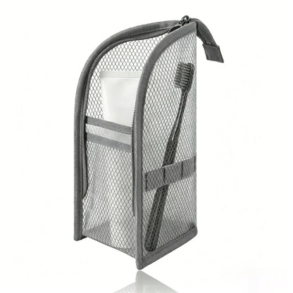 Mesh Zipper Toiletry Storage Pouch