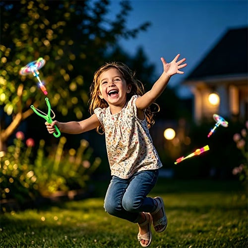 20PCS LED Light Up Flying Arrow Toy Set