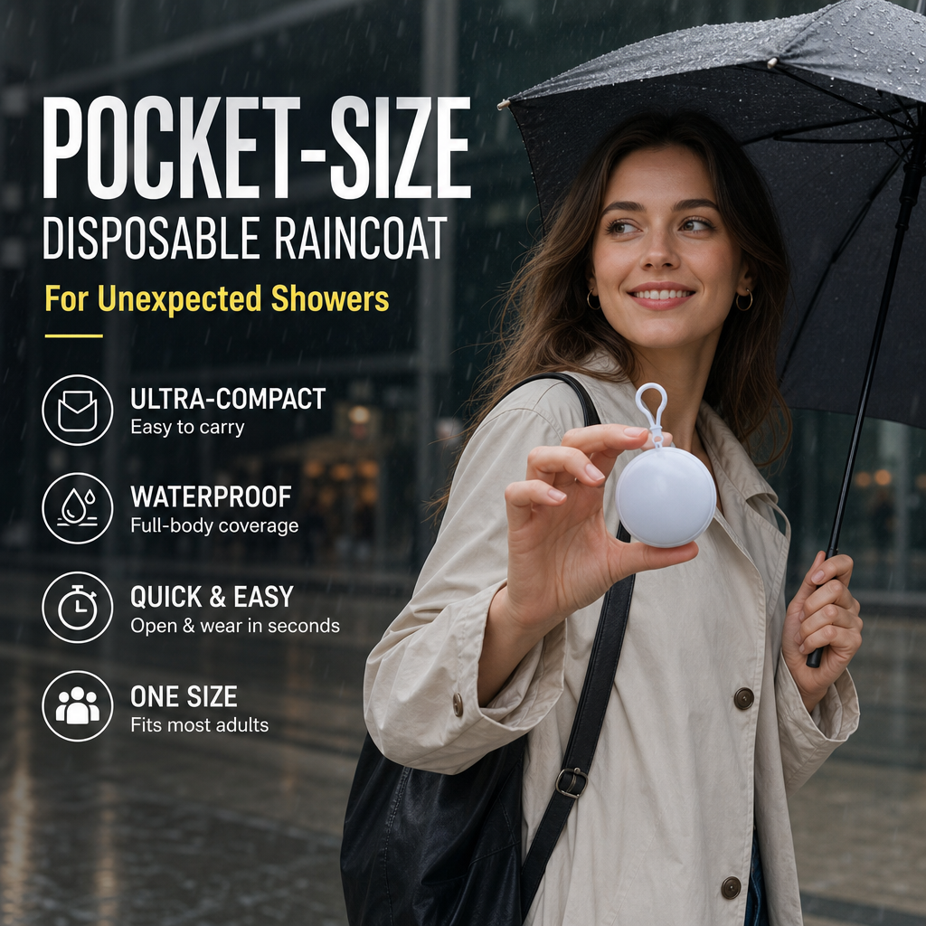 Mini Ball Shaped Disposable Raincoat