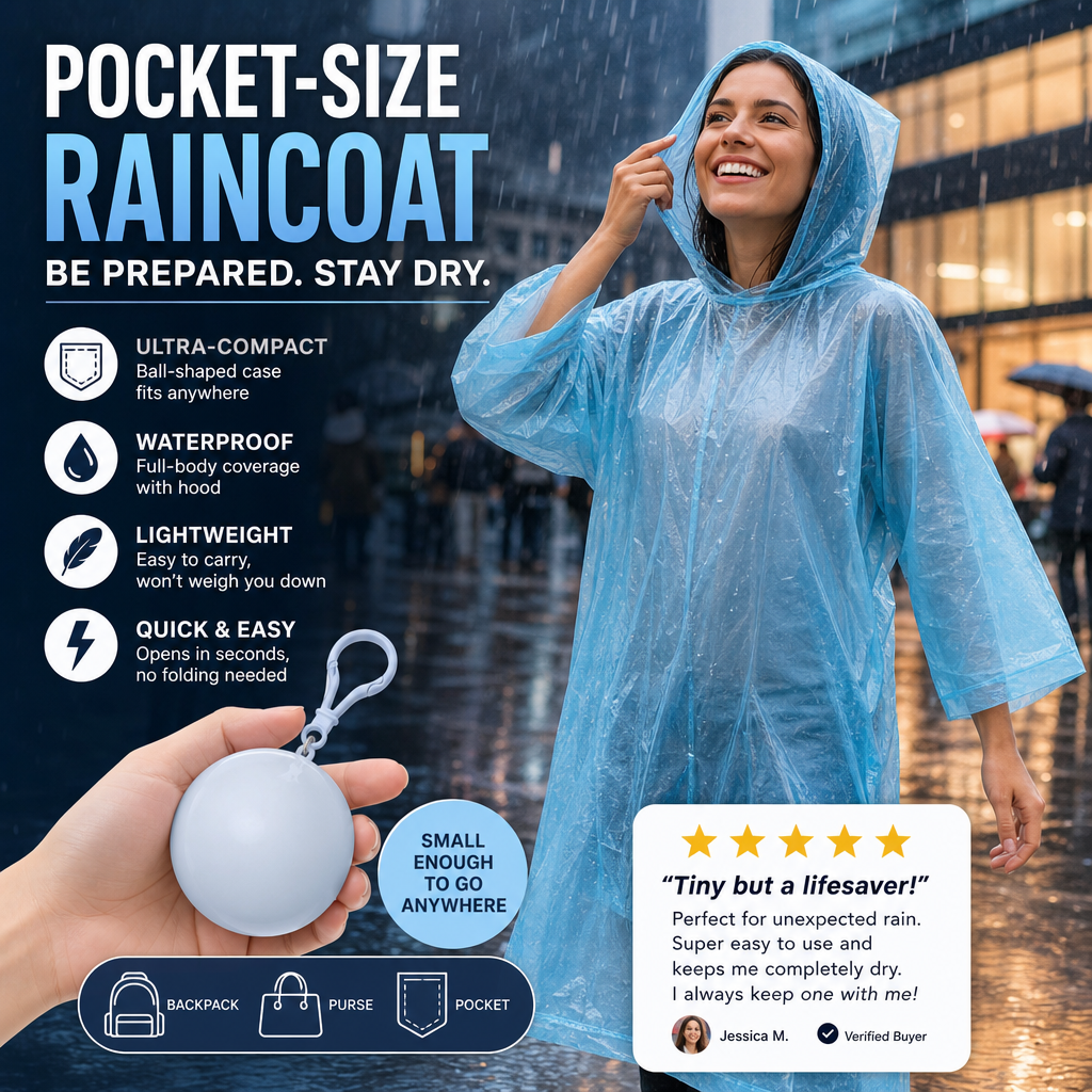 Mini Ball Shaped Disposable Raincoat