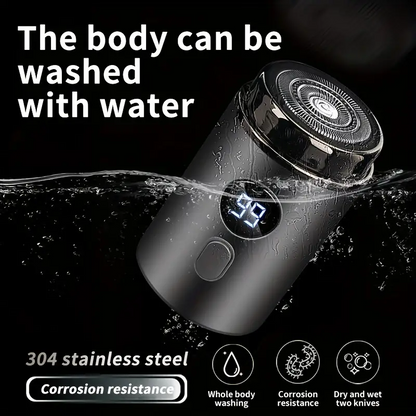 Powerful Mini Electric Shaver with Digital Display for Travel and Daily Use