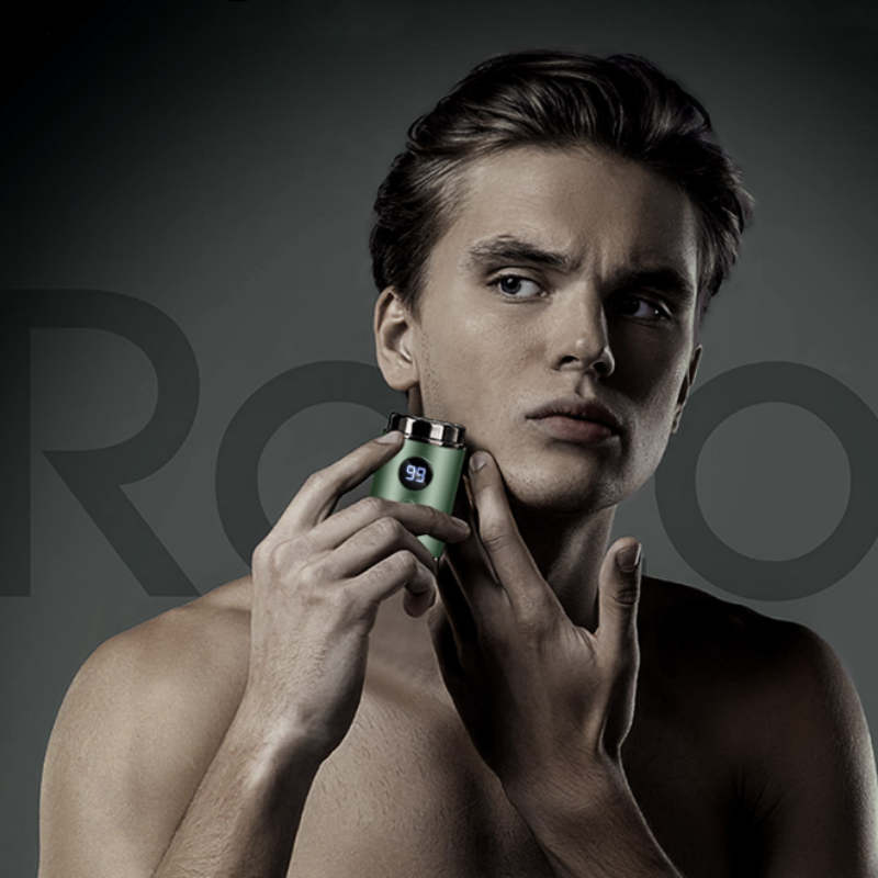 Powerful Mini Electric Shaver with Digital Display for Travel and Daily Use