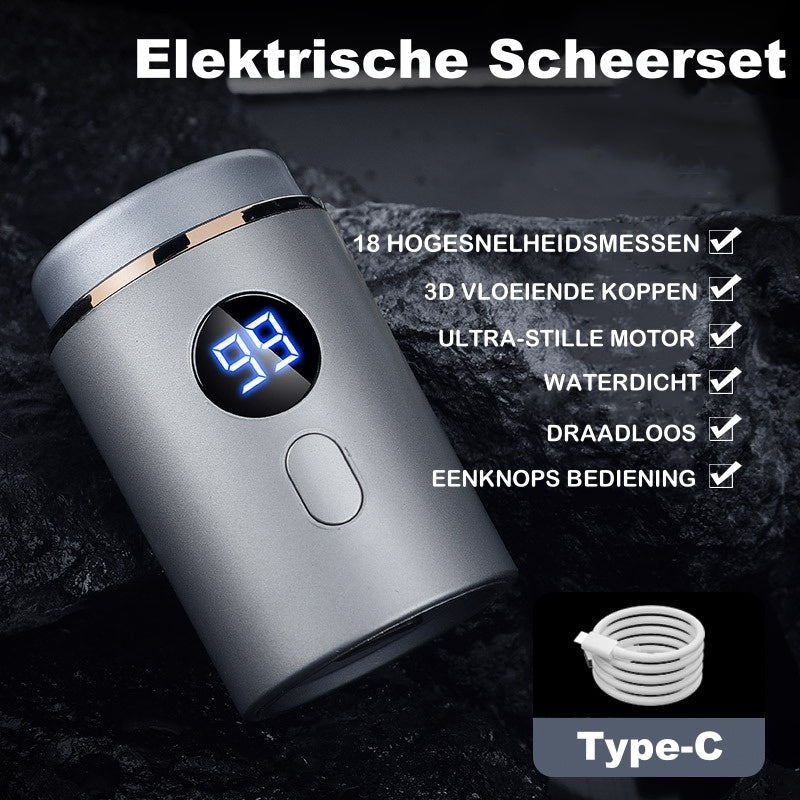 Powerful Mini Electric Shaver with Digital Display for Travel and Daily Use