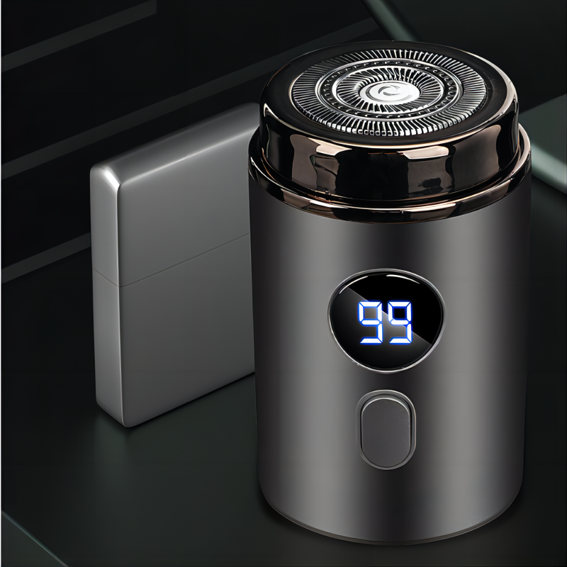 Powerful Mini Electric Shaver with Digital Display for Travel and Daily Use
