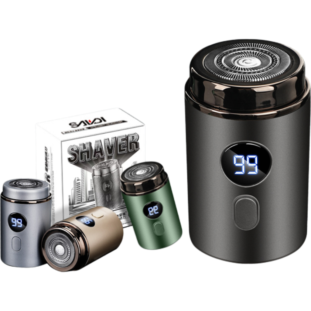 Powerful Mini Electric Shaver with Digital Display for Travel and Daily Use