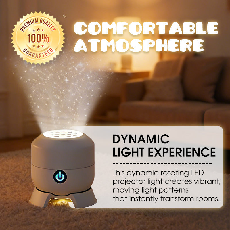 Dynamic rotating LED light projector
