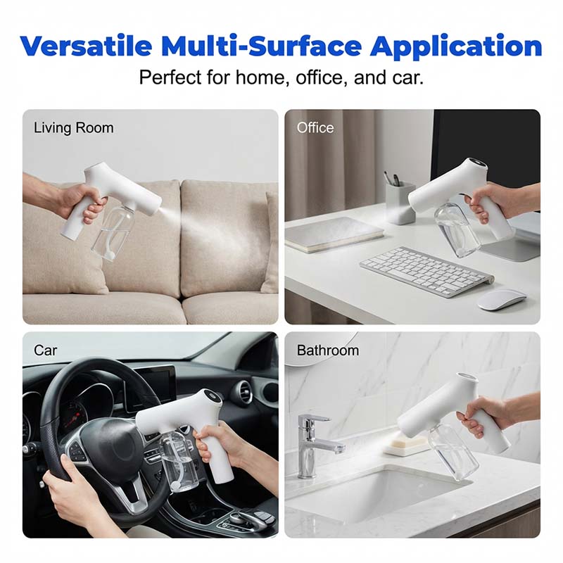 📢📢57% OFF !! ⏰ Cordless Nano Atomizer – Touchless Disinfecting, Blue Light – For Home, Office & Car 🏠