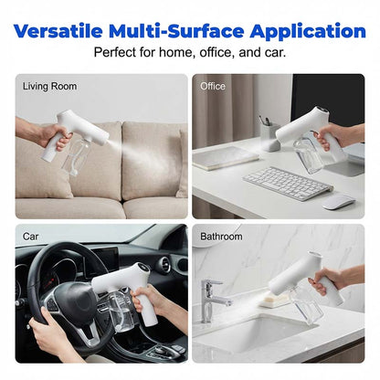 📢📢57% OFF !! ⏰ Cordless Nano Atomizer – Touchless Disinfecting, Blue Light – For Home, Office & Car 🏠