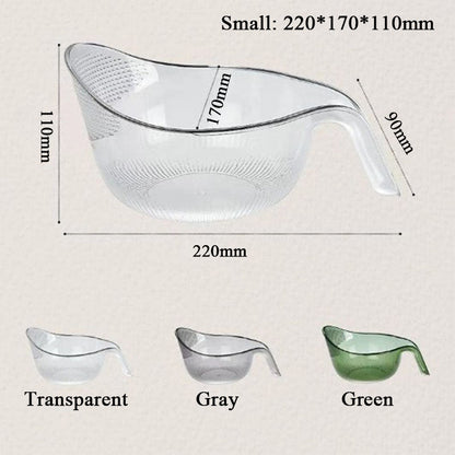 2-in-1 Rice Washing & Straining Bowl with Handle