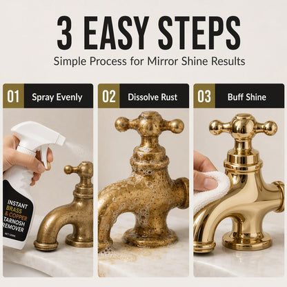 Instant Brass Tarnish Remover Spray for Fast Shine Restoration