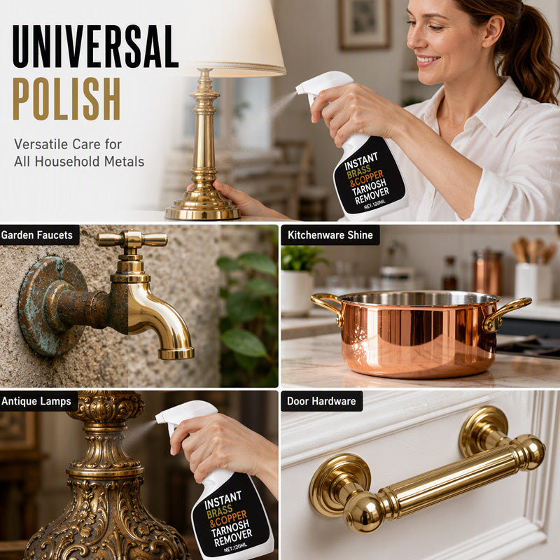 Instant Brass Tarnish Remover Spray for Fast Shine Restoration