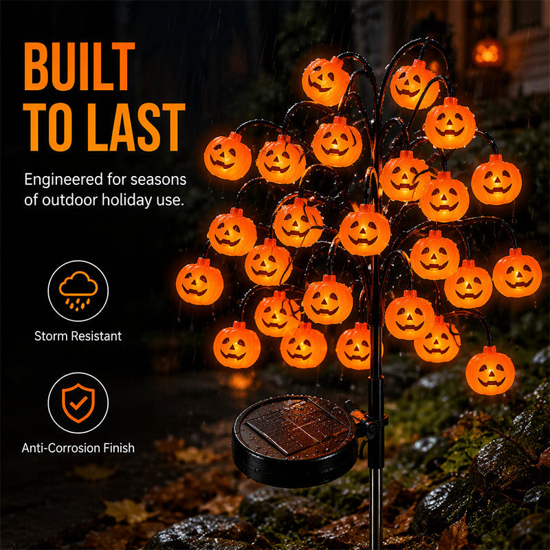 Waterproof Halloween Pumpkin Solar Branch String Lights