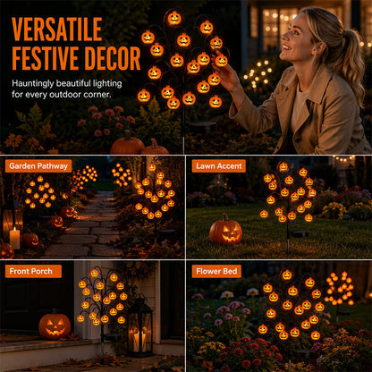 Waterproof Halloween Pumpkin Solar Branch String Lights
