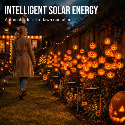 Waterproof Halloween Pumpkin Solar Branch String Lights