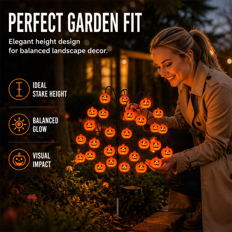 Waterproof Halloween Pumpkin Solar Branch String Lights