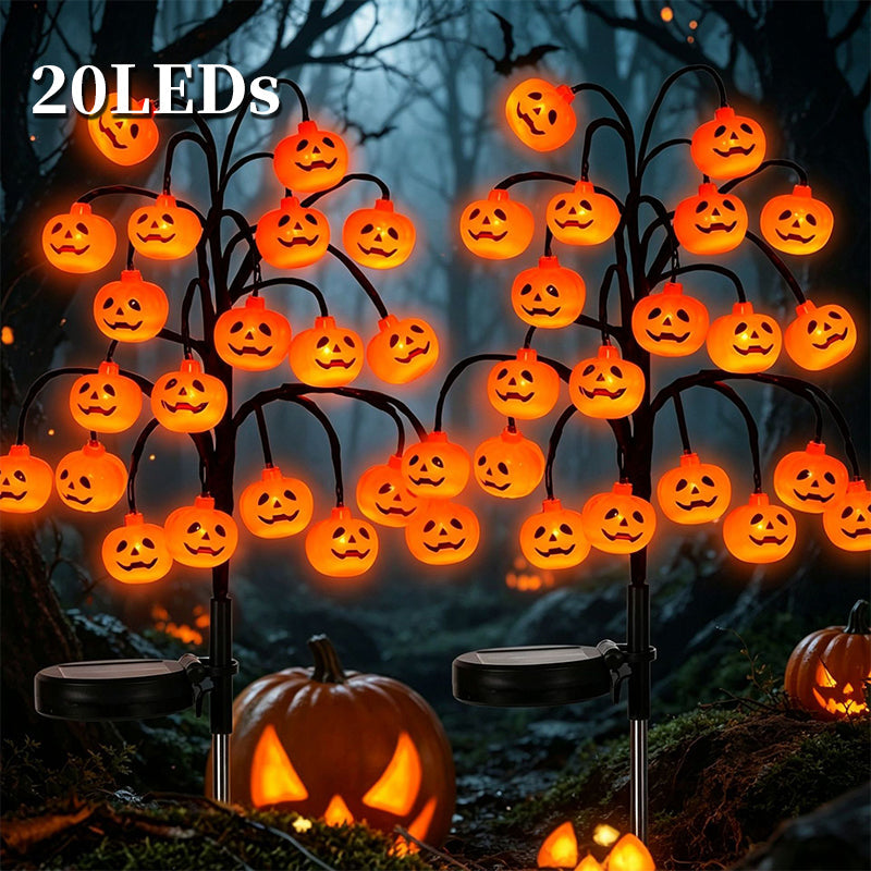 Waterproof Halloween Pumpkin Solar Branch String Lights