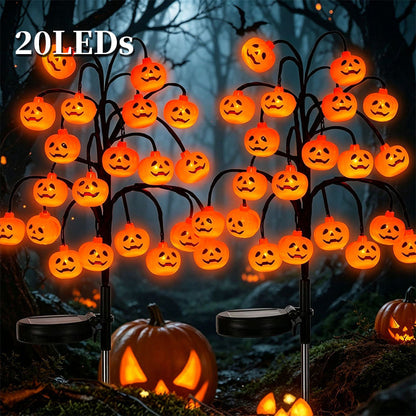 Waterproof Halloween Pumpkin Solar Branch String Lights