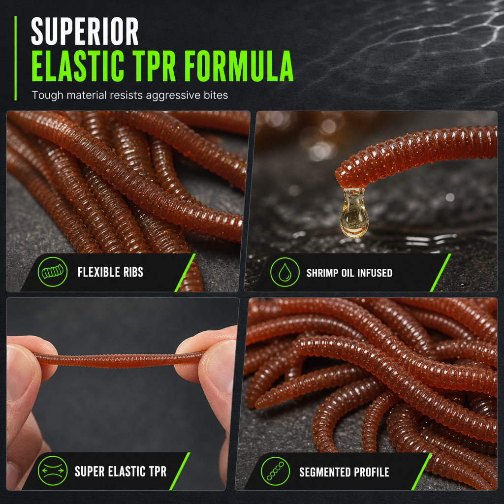 ⏳Limited-time BUY 1 GET 1 FREE⏰Simulation Earthworm Soft Fishing Lures🎣🪱
