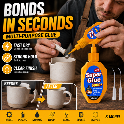 ⚡Quick Dry Multifunctional Super Glue Adhesive